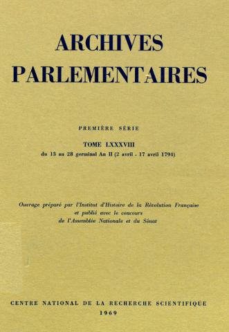 Volume 88 des Archives Parlementaires